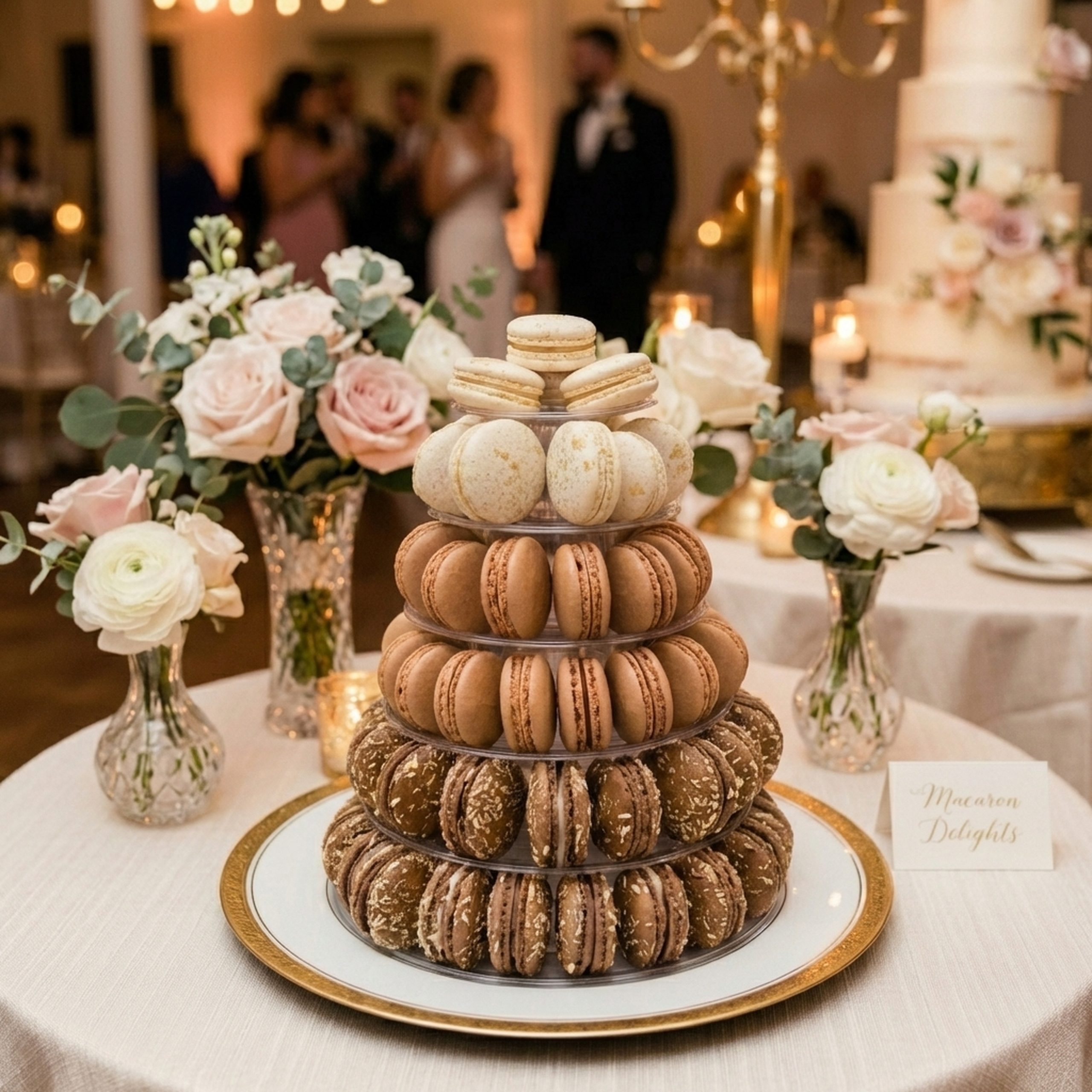 Пирамидка из макаронс, 6 этажей