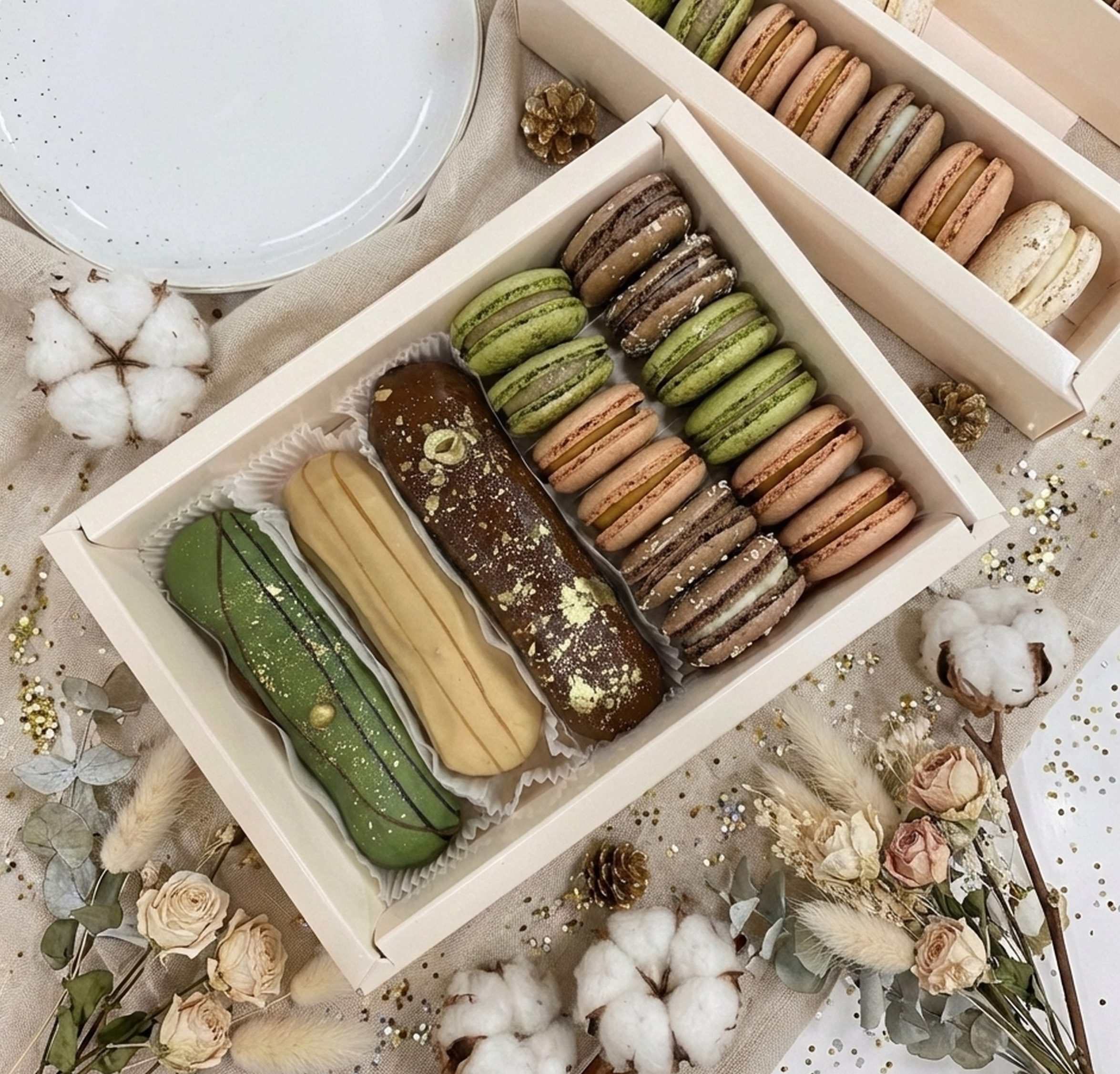 Набор "Карамельно-ореховое настроение" с эклерами